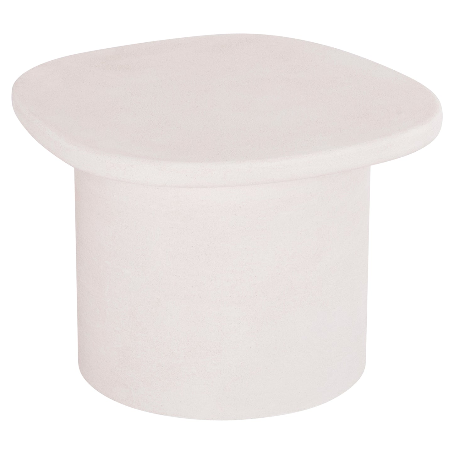 Coffee Table Oval Series Santorini Hm18054 Mdf In Off-white Color 54x54.5x40hcm.