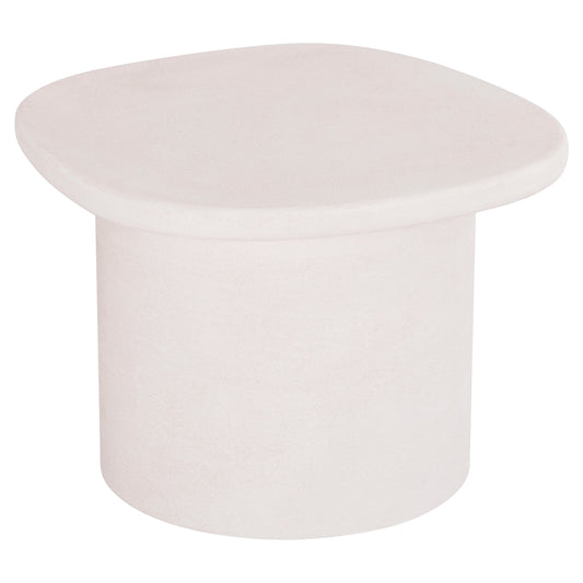 Coffee Table Oval Series Santorini Hm18054 Mdf In Off-white Color 54x54.5x40hcm.