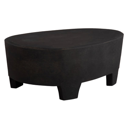 Coffee Table Oval Series Santorini Fb918066 Mdf In Black Color 100x60x33hcm.