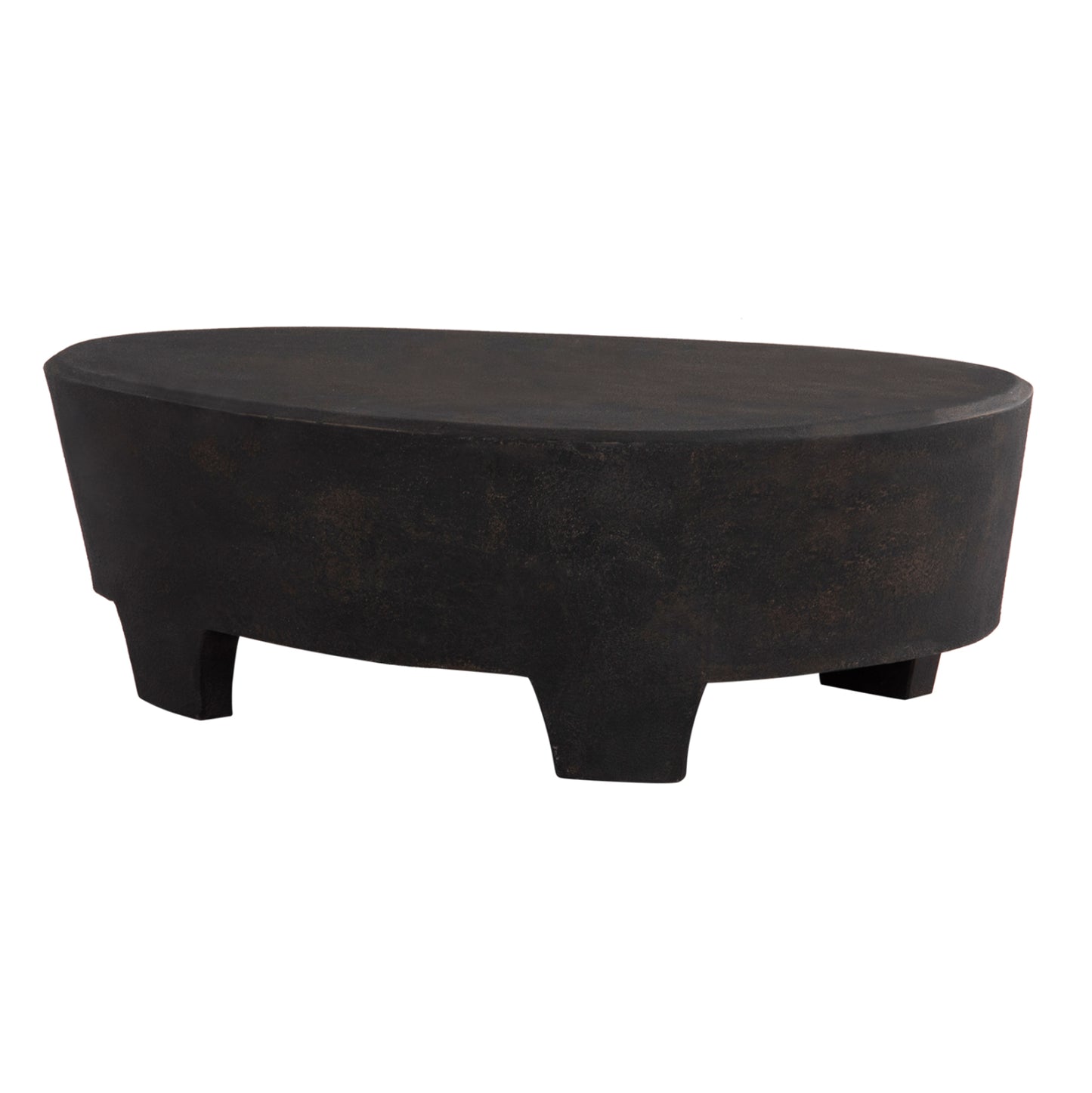 Coffee Table Oval Series Santorini Fb918066 Mdf In Black Color 100x60x33hcm.