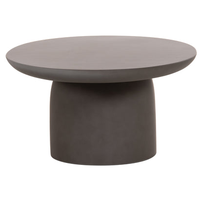Coffee Table Oval Breccan Hm6594.01 Grey Fiber Cement 130x70x42hcm.