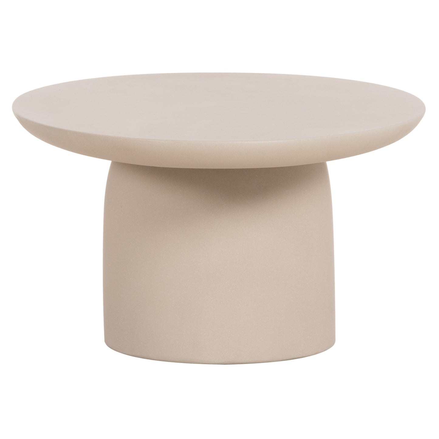 Coffee Table Oval Breccan Hm6594.02 Beige Fiber Cement 130x70x42hcm.