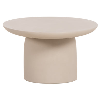 Coffee Table Oval Breccan Hm6594.02 Beige Fiber Cement 130x70x42hcm.