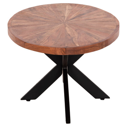 Coffee Table Oval Montana Superior Hm9906 Acacia Wood-metal 120x61x45hcm.