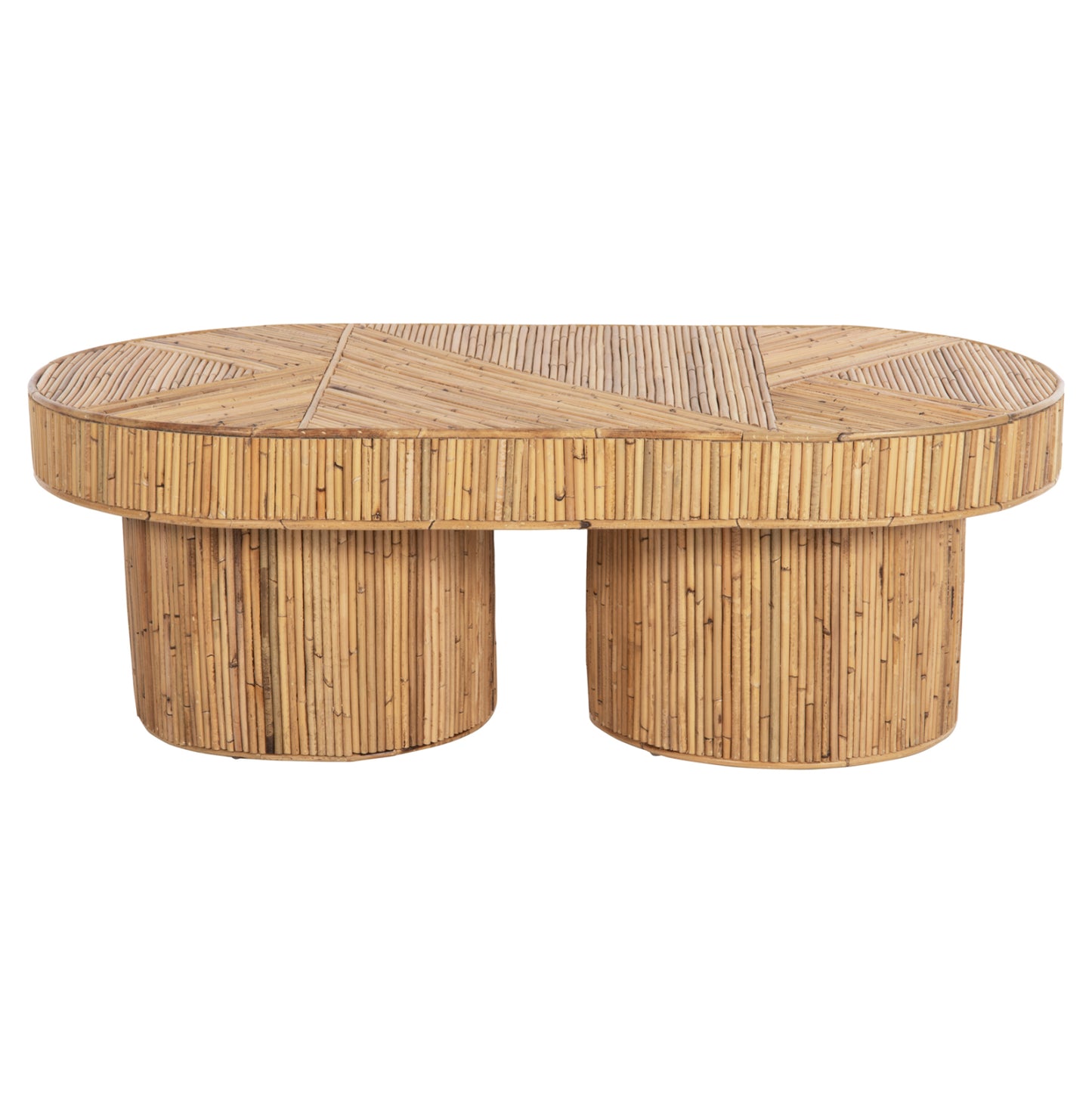 Coffee Table Oval Top Gatsby Hm9870 Rattan In Natural Color 110x59x39hcm.