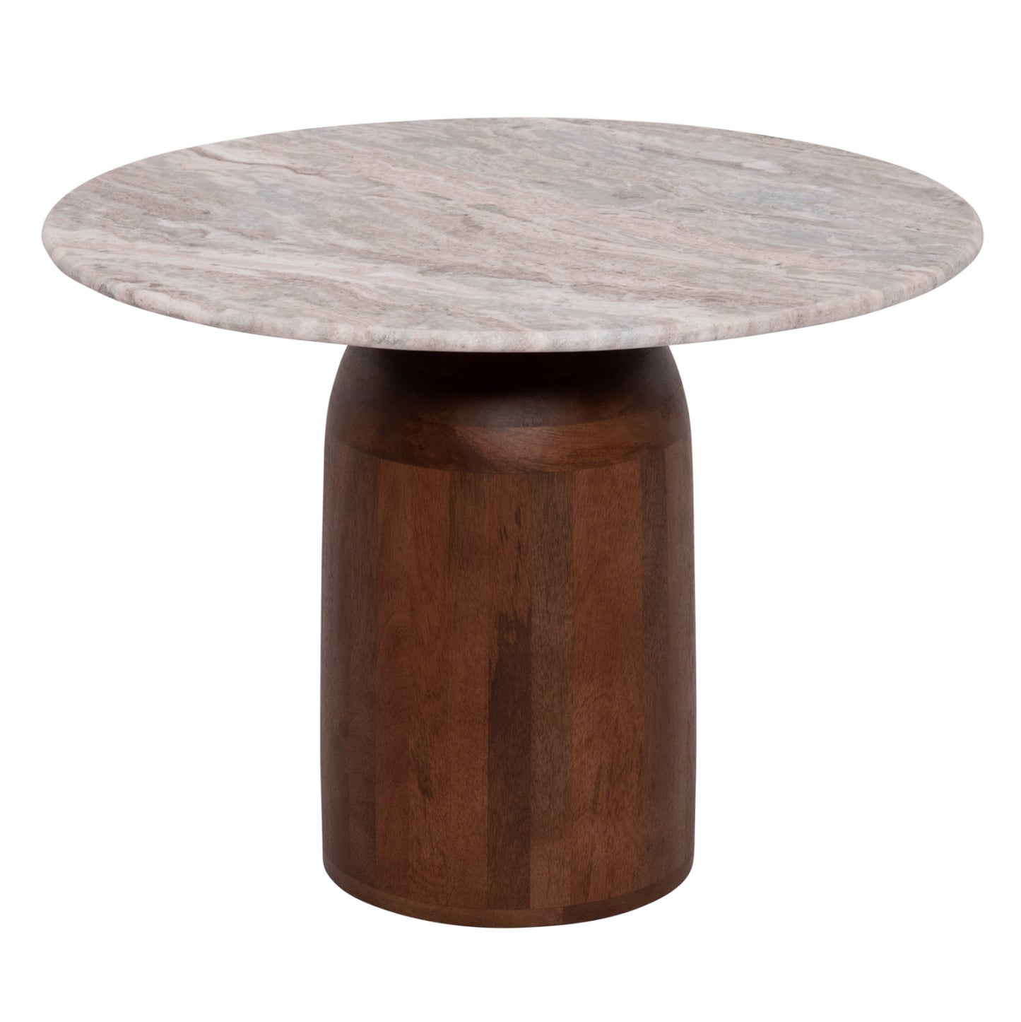 Coffee Table Round Maled ΗΜ18002 Grey Marble-mango Wood Φ60x44,5hcm.