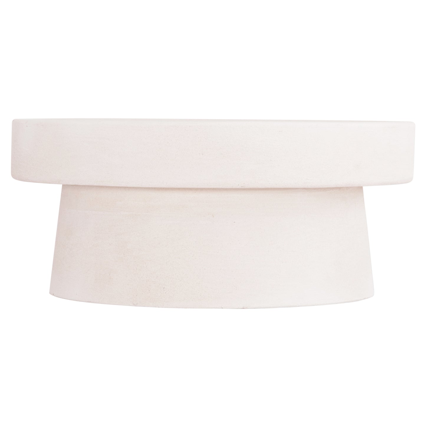 Coffee Table Round Series Santorini Hm18050 Mdf In Off-white Color Φ79x35hcm.