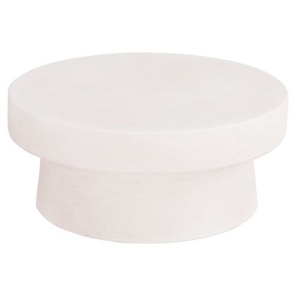 Coffee Table Round Series Santorini Hm18050 Mdf In Off-white Color Φ79x35hcm.