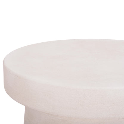 Coffee Table Round Series Santorini Hm18050 Mdf In Off-white Color Φ79x35hcm.
