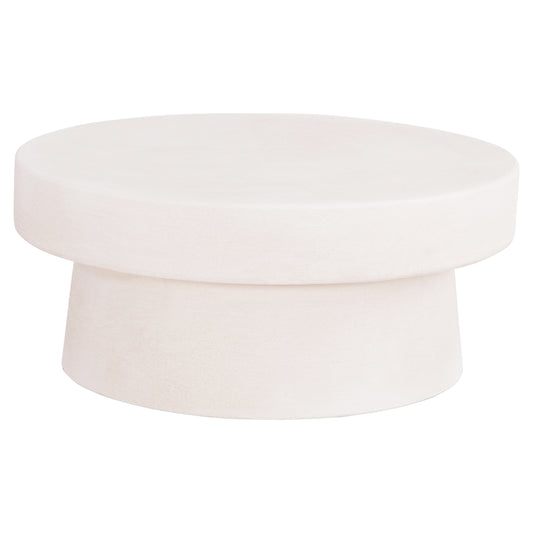 Coffee Table Round Series Santorini Hm18050 Mdf In Off-white Color Φ79x35hcm.