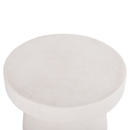 Coffee Table Round Series Santorini Hm18051 Mdf In Off-white Color Φ60x42.5hcm.