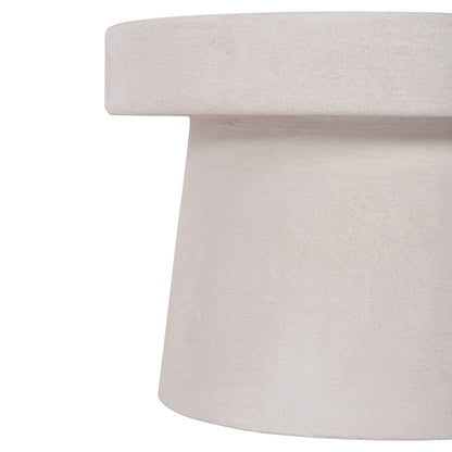 Coffee Table Round Series Santorini Hm18051 Mdf In Off-white Color Φ60x42.5hcm.