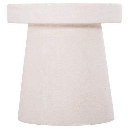 Coffee Table Round Series Santorini Hm18052 Mdf In Off-white Color Φ48x49hcm.