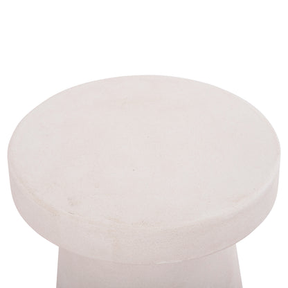 Coffee Table Round Series Santorini Hm18052 Mdf In Off-white Color Φ48x49hcm.