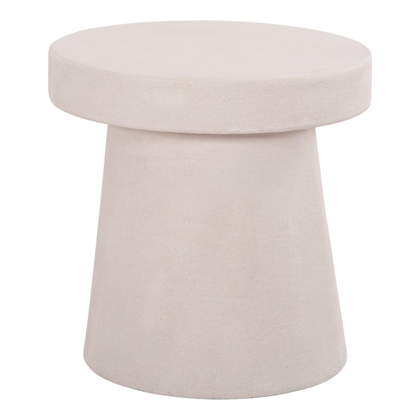 Coffee Table Round Series Santorini Hm18052 Mdf In Off-white Color Φ48x49hcm.