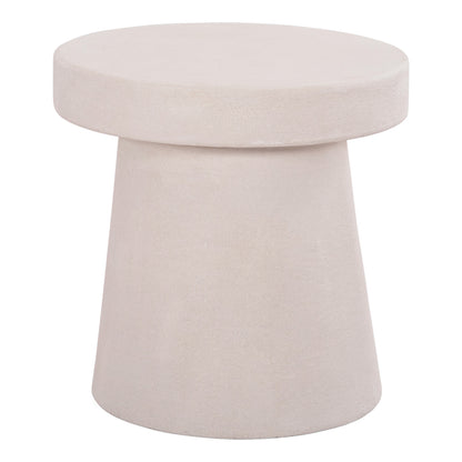 Coffee Table Round Series Santorini Hm18052 Mdf In Off-white Color Φ48x49hcm.