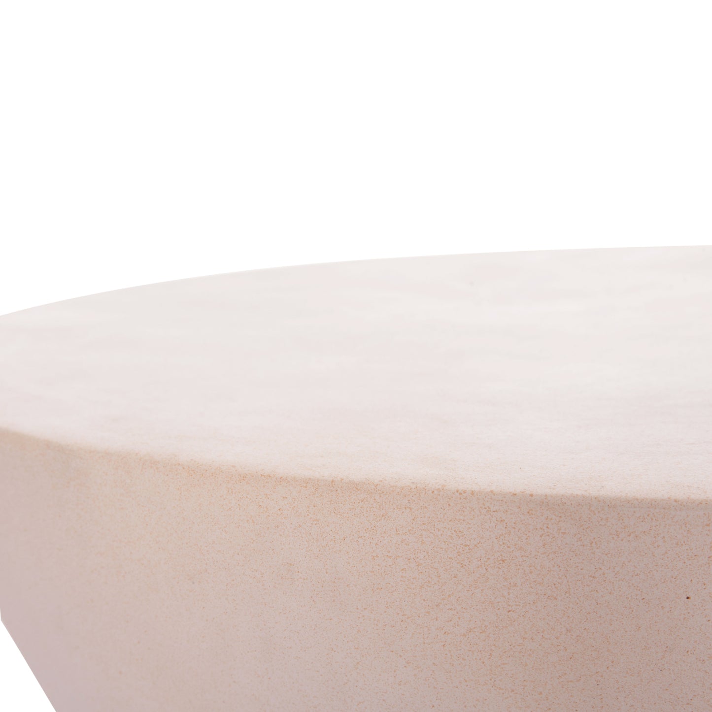 Coffee Table Round Allan Hm18162.02 Fiber Cement In White--Φ92x49hcm.
