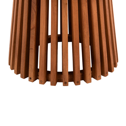 Coffee Table Round Frantz Hm9387.11 Solid Mindi Wood-natural Φ80x45h Cm.