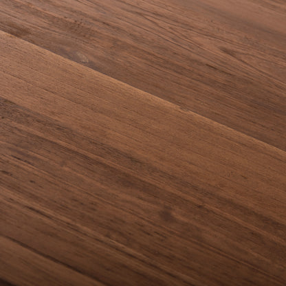 Coffee Table Round Frantz Hm9387.11 Solid Mindi Wood-natural Φ80x45h Cm.