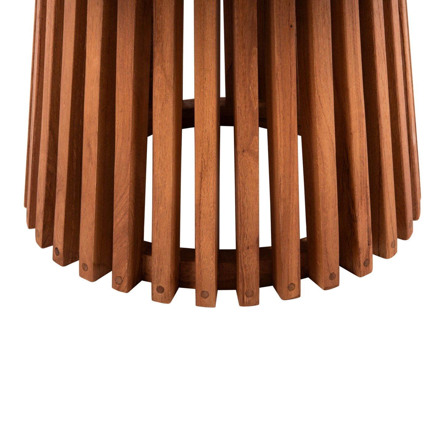 Coffee Table Round Frantz Hm9523.11 Solid Mindi Wood-natural Φ100x45hcm.