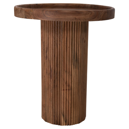 Coffee Table Round Rajjeh Hm9692 Solid Acacia Wood In Natural Φ50x60hcm.