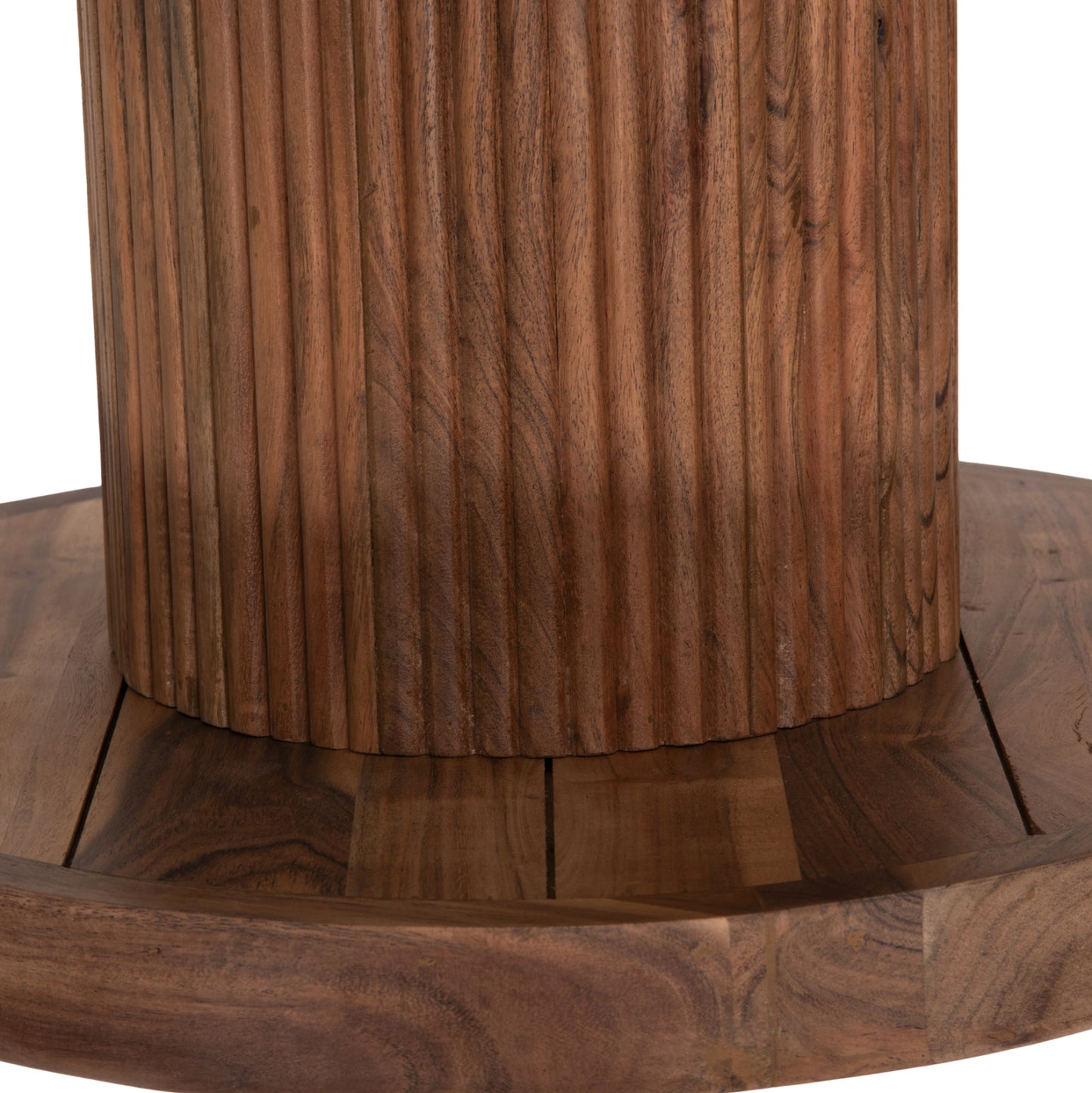 Coffee Table Round Rajjeh Hm9692 Solid Acacia Wood In Natural Φ50x60hcm.