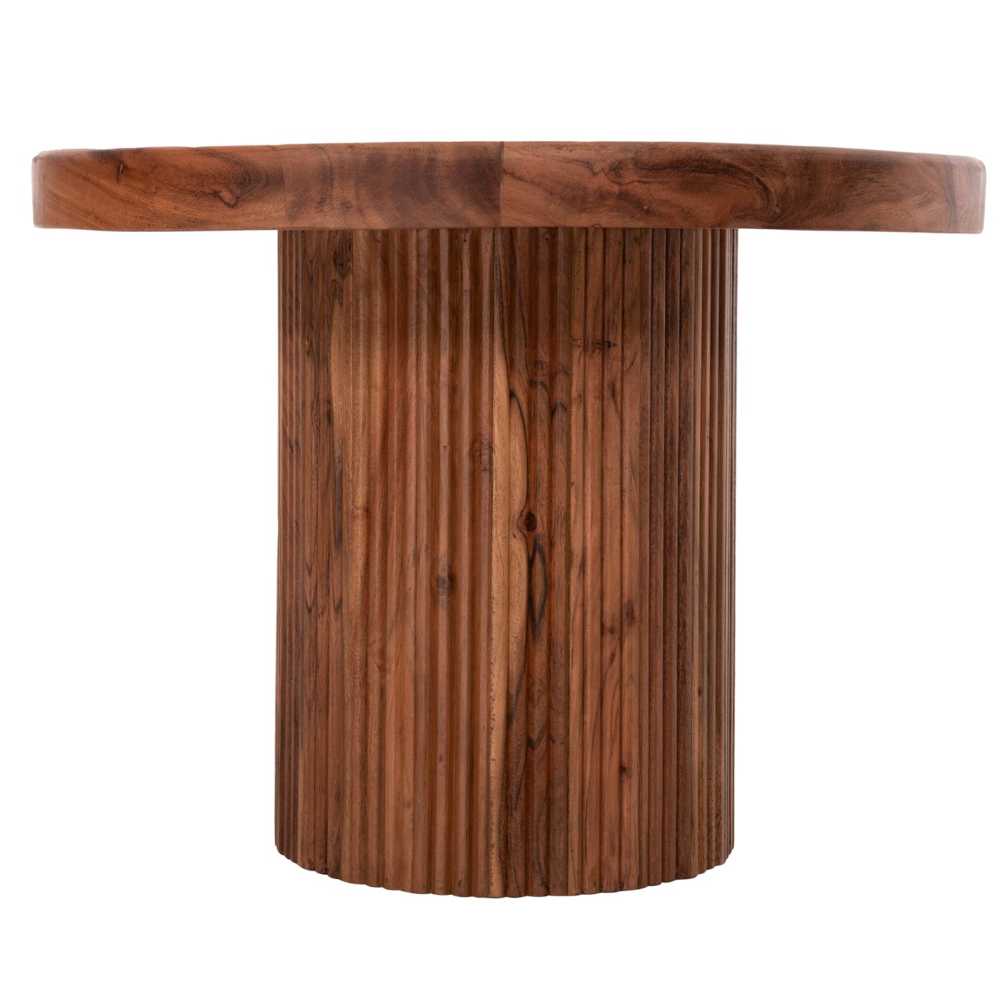 Coffee Table Round Rajjeh Hm9693 Solid Acacia Wood In Natural Color Φ60x45hcm.