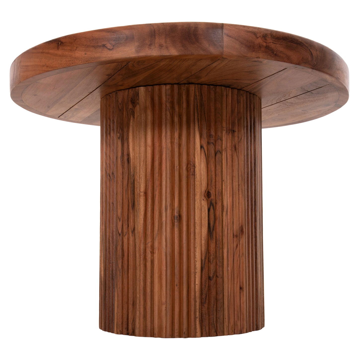 Coffee Table Round Rajjeh Hm9693 Solid Acacia Wood In Natural Color Φ60x45hcm.