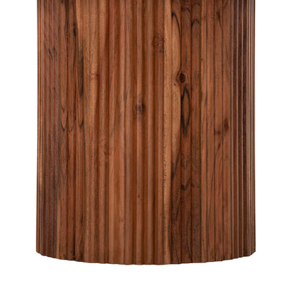 Coffee Table Round Rajjeh Hm9693 Solid Acacia Wood In Natural Color Φ60x45hcm.