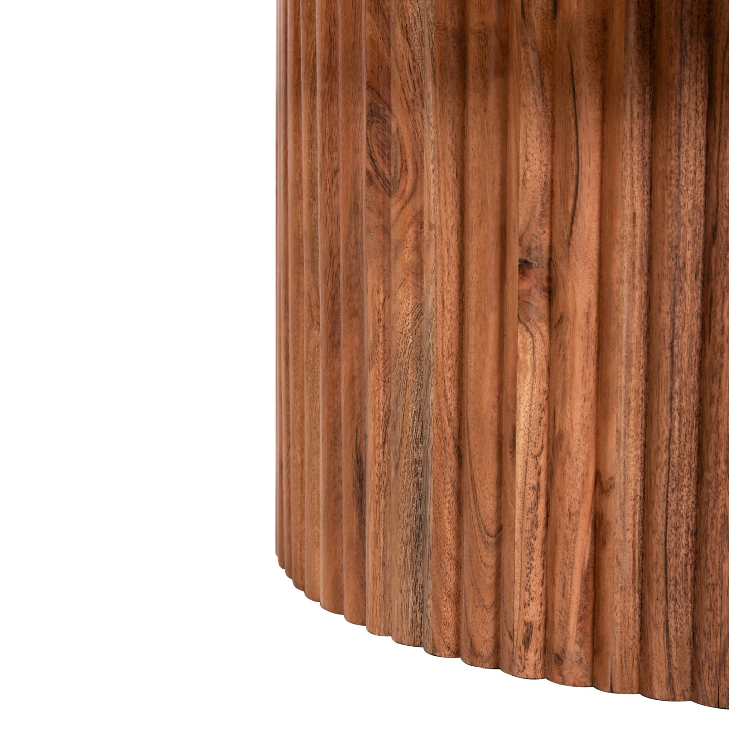 Coffee Table Round Ranne Hm9694 Solid Acacia Wood In Natural Color Φ80x38hcm.