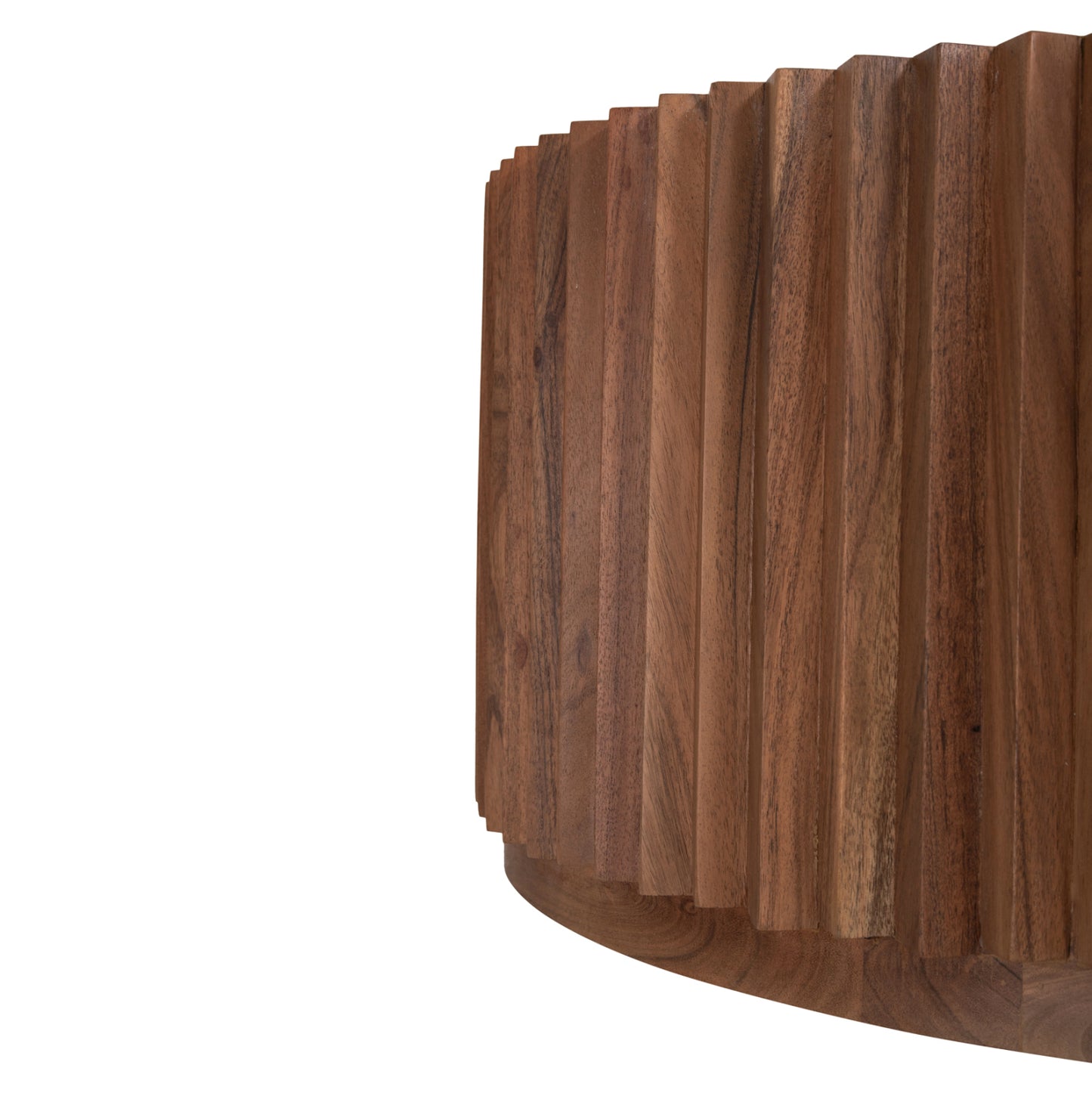 Coffee Table Round Sedge Hm9695 Solid Acacia Wood-natural Color Φ90Χ38hcm.