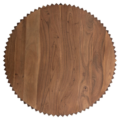 Coffee Table Round Sedge Hm9695 Solid Acacia Wood-natural Color Φ90Χ38hcm.