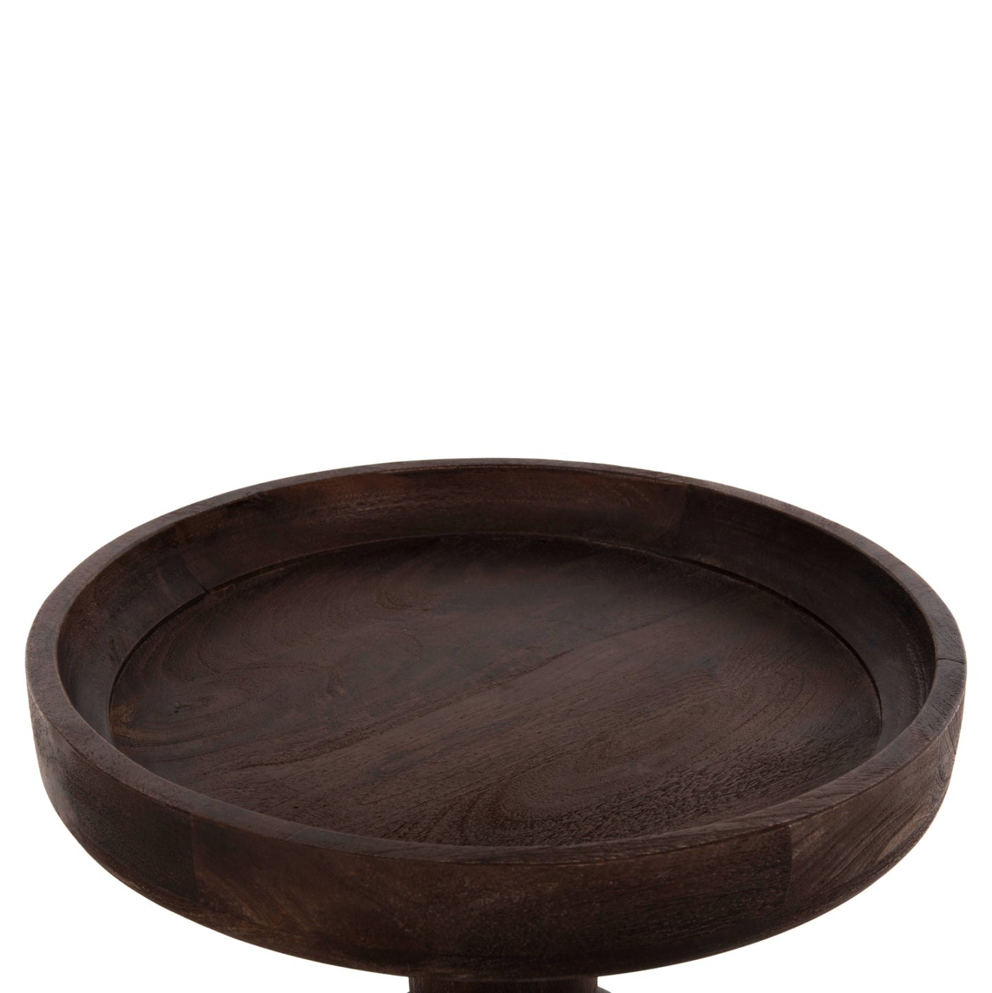 Coffee Table Round Cramm Hm9700 Solid Mango Wood In Dark Brown Φ45x47hcm.