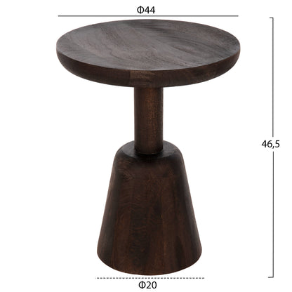 Coffee Table Round Crabb Hm9701 Solid Mango Wood Φ40x49.5hcm.
