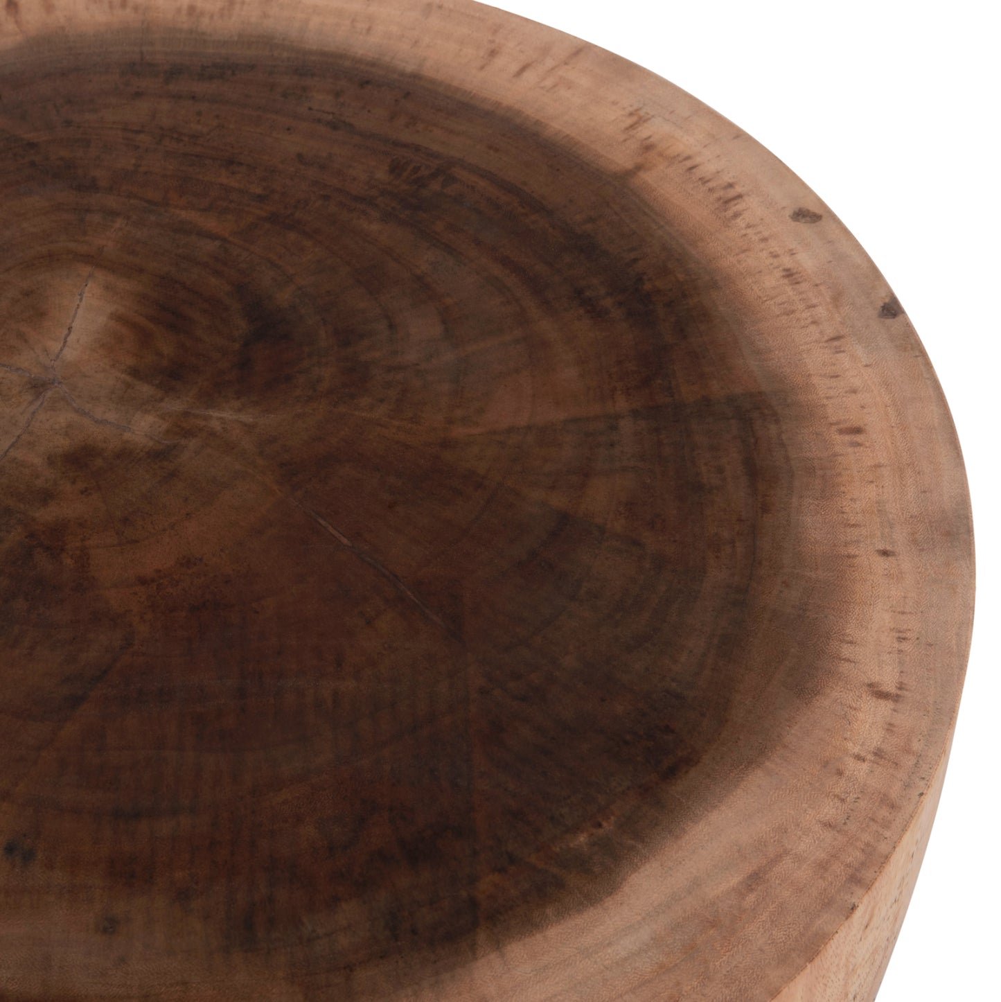 Coffee Table Round Pompu Hm9794.11 Solid Suar Wood In Natural Color Φ60x35hcm.