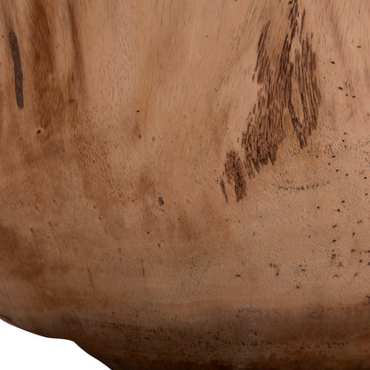 Coffee Table Round Pompu Hm9794.11 Solid Suar Wood In Natural Color Φ60x35hcm.
