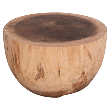 Coffee Table Round Pompu Hm9794.11 Solid Suar Wood In Natural Color Φ60x35hcm.
