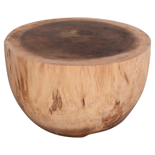 Coffee Table Round Pompu Hm9794.11 Solid Suar Wood In Natural Color Φ60x35hcm.