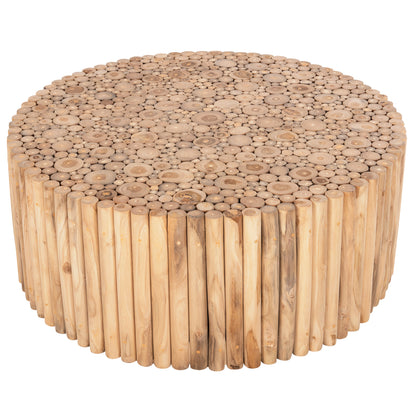 Coffee Table Round Cooter Hm9862 Teak Branches- Natural Φ100x40hcm.