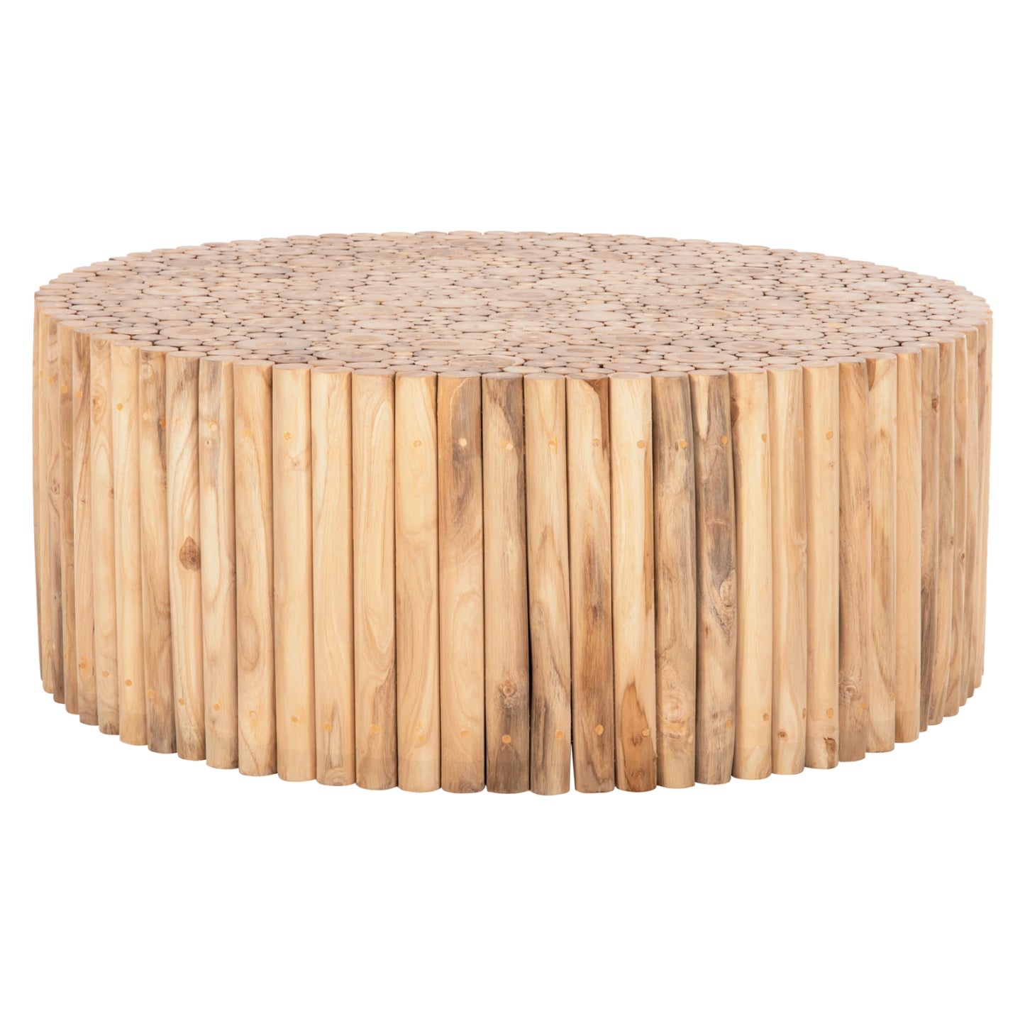 Coffee Table Round Cooter Hm9862 Teak Branches- Natural Φ100x40hcm.
