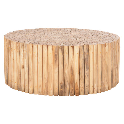 Coffee Table Round Cooter Hm9862 Teak Branches- Natural Φ100x40hcm.