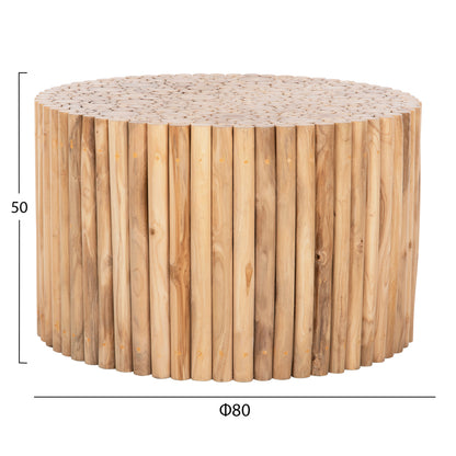Coffee Table Round Cooter Hm9863 Teak Branches- Natural Φ80x50hcm.