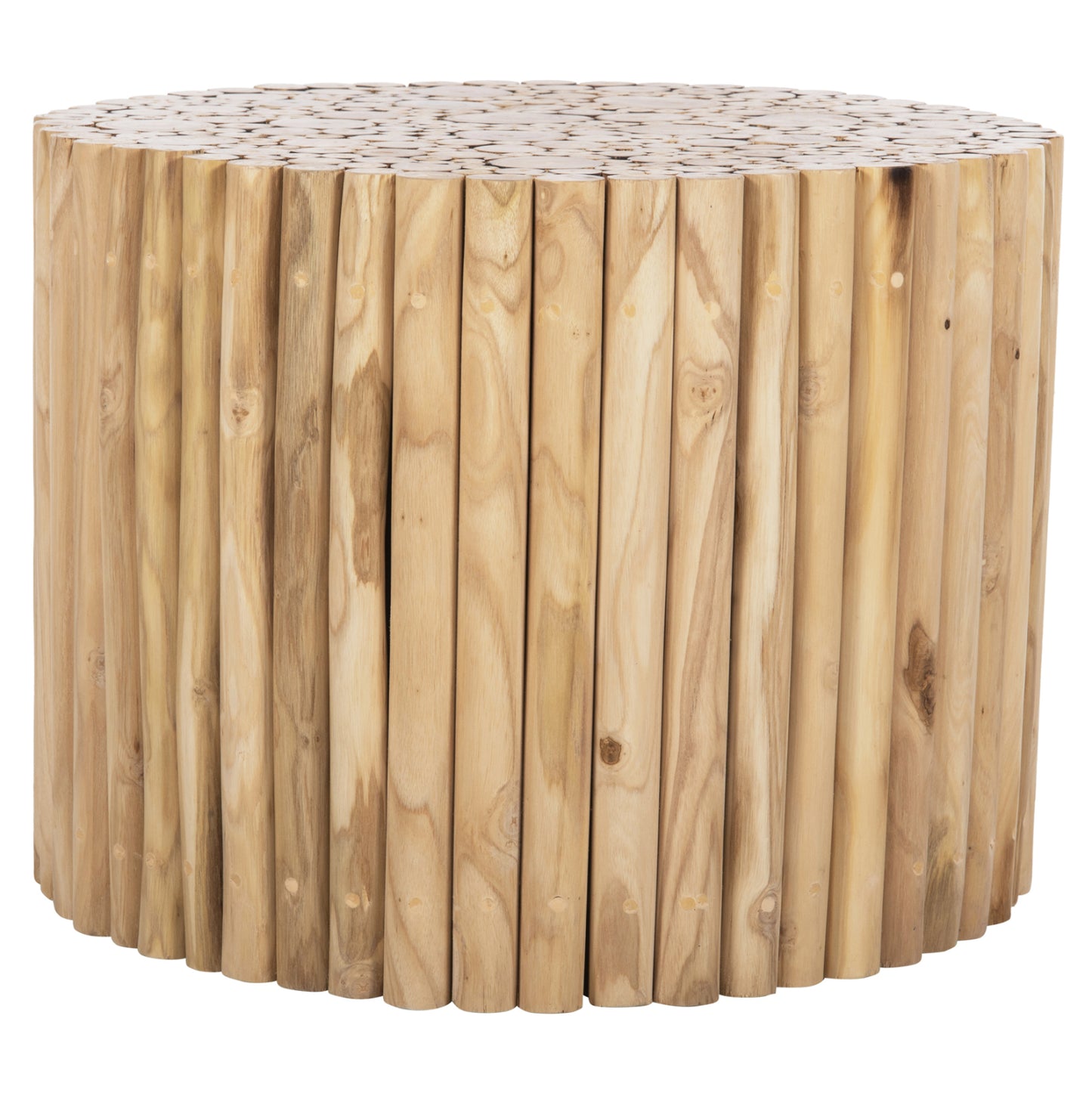 Coffee Table Round Cooter Hm9864 Teak Branches- Natural Φ60,5x46hcm.