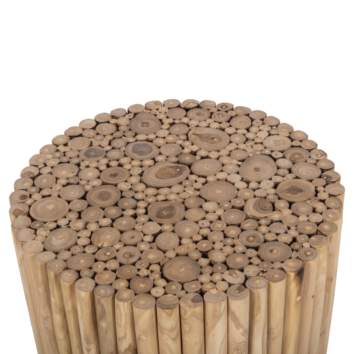 Coffee Table Round Cooter Hm9864 Teak Branches- Natural Φ60,5x46hcm.