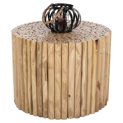 Coffee Table Round Cooter Hm9864 Teak Branches- Natural Φ60,5x46hcm.