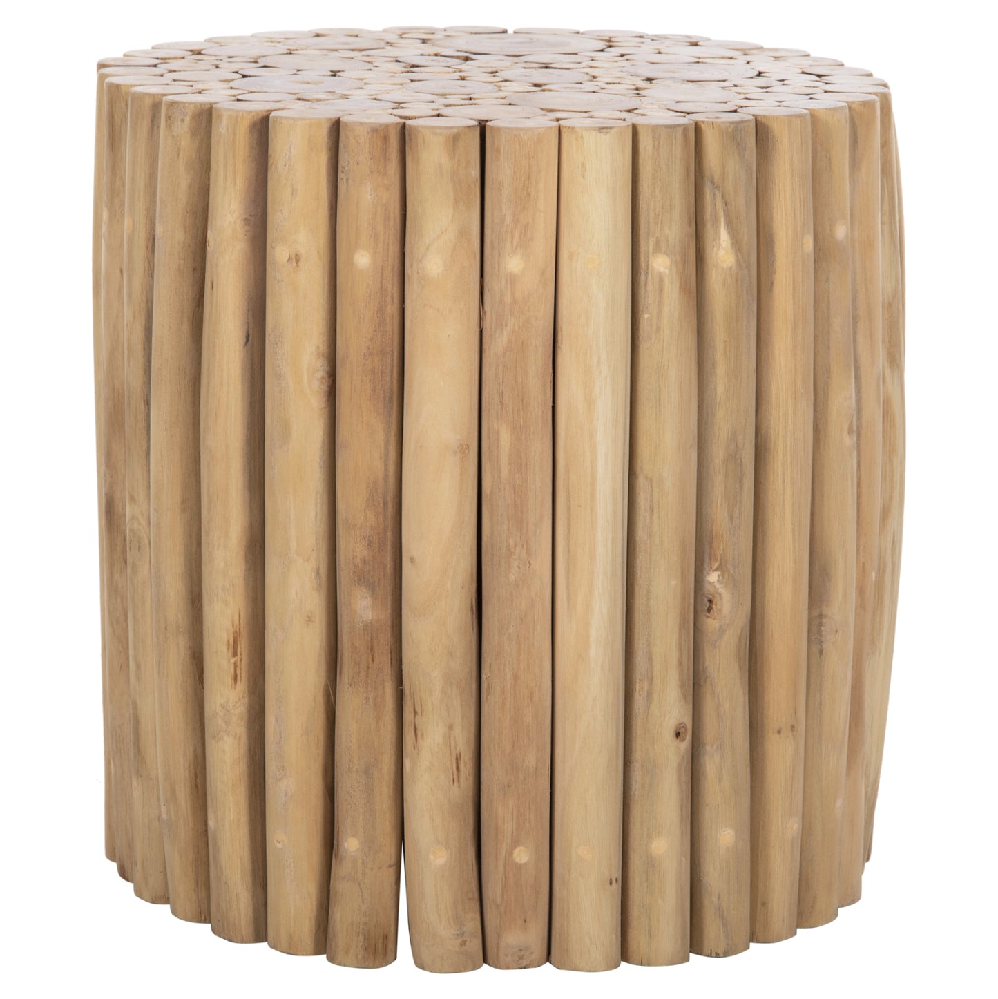 Coffee Table Round Cooter Hm9865 Teak Branches- Natural Φ39x40.5hcm.