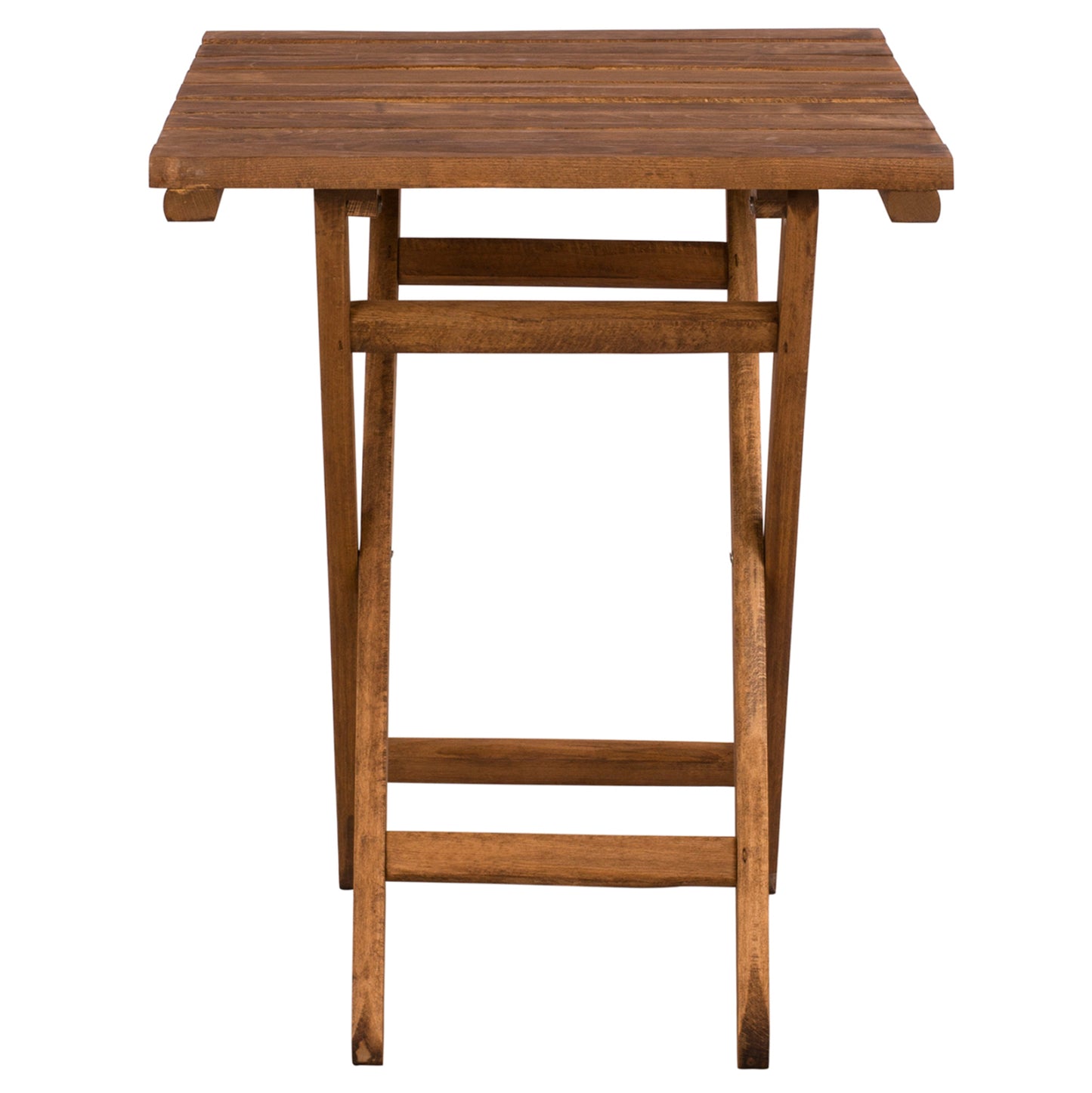 Director's Table Limnos 60x60x72 Solid Oak Wood Walnut Color Hm5647.01