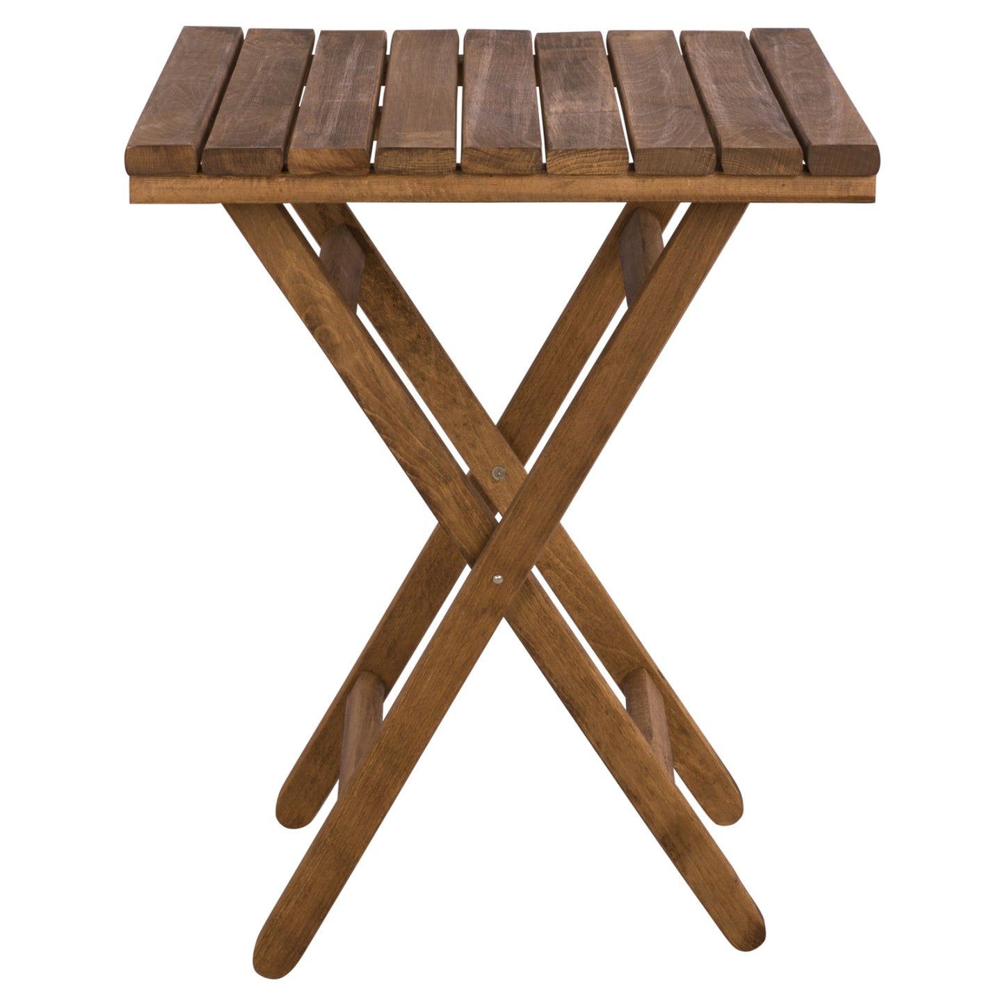 Director's Table Limnos 60x60x72 Solid Oak Wood Walnut Color Hm5647.01