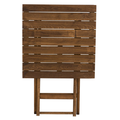 Director's Table Limnos 60x60x72 Solid Oak Wood Walnut Color Hm5647.01