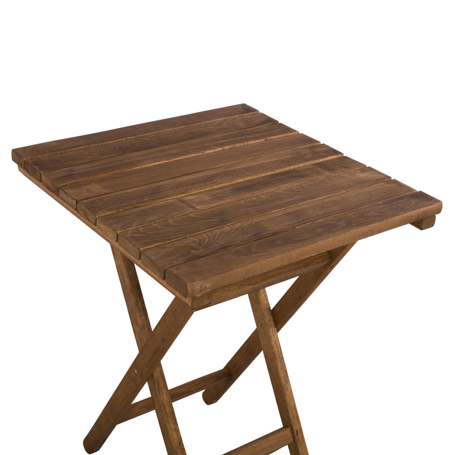 Director's Table Limnos 60x60x72 Solid Oak Wood Walnut Color Hm5647.01